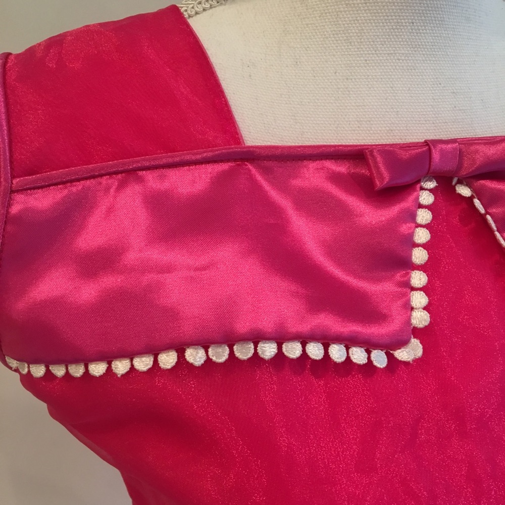 Vintage retro Frothy Pink Taffeta Prom Dress - Picture 3 of 7